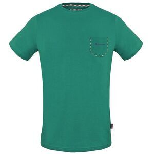 Aquascutum Mens Check Pocket T-Shirt / Green